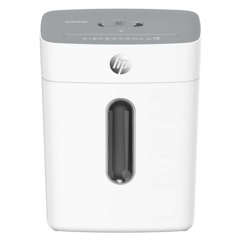 Niszczarka HP ONESHRED 8CC, ścinki, P-4, 8kart., 15l, jasnoszara