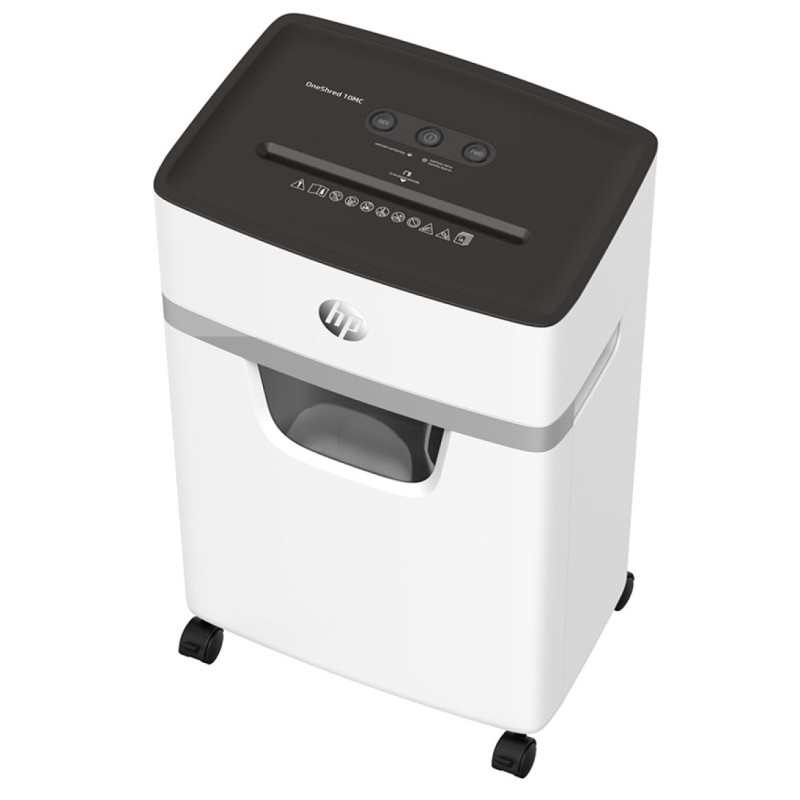 Niszczarka HP ONESHRED 10MC, mikrościnki, P-5, 10 kart., 20l, jasnoszara