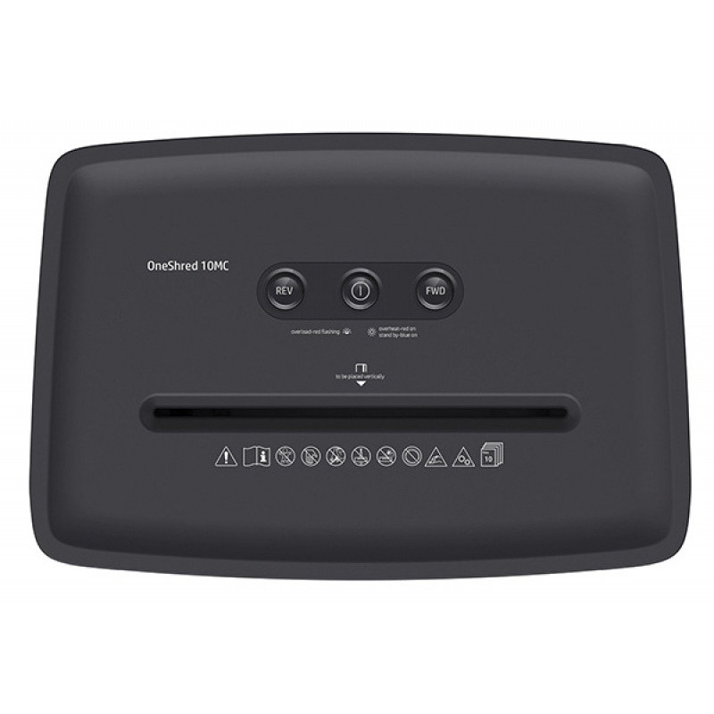 Niszczarka HP ONESHRED 10MC, mikrościnki, P-5, 10 kart., 20l, jasnoszara