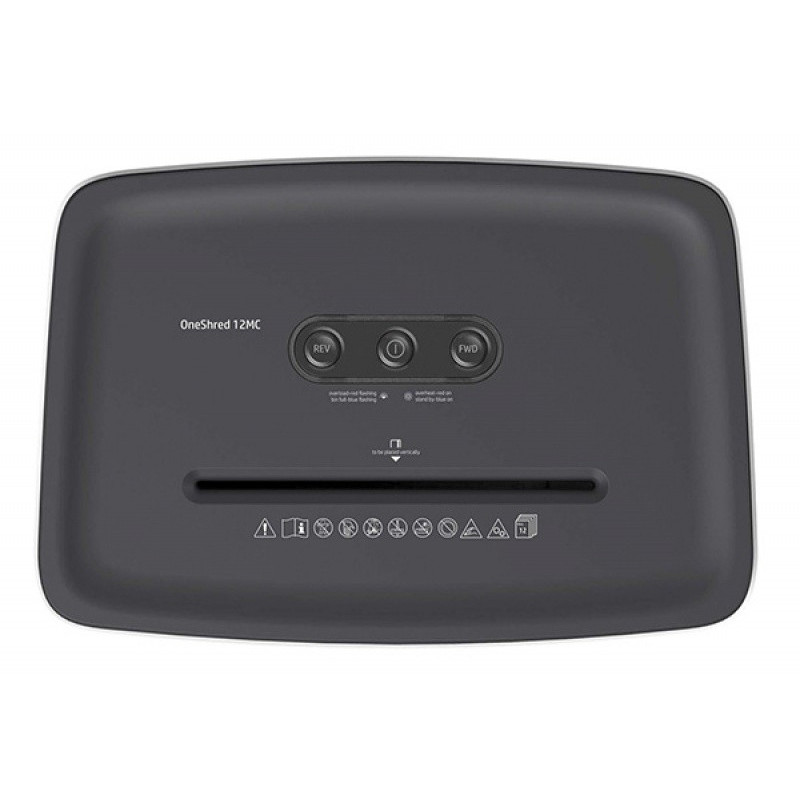 Niszczarka HP ONESHRED 12MC, mikrościnki, P-5, 12 kart., 25l, jasnoszara