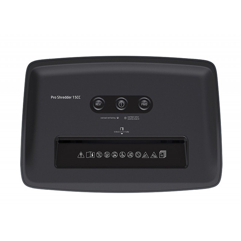 Niszczarka HP PRO SHREDDER 15CC, ścinki, P-4, 15 kart., 20l, ciemnoszara