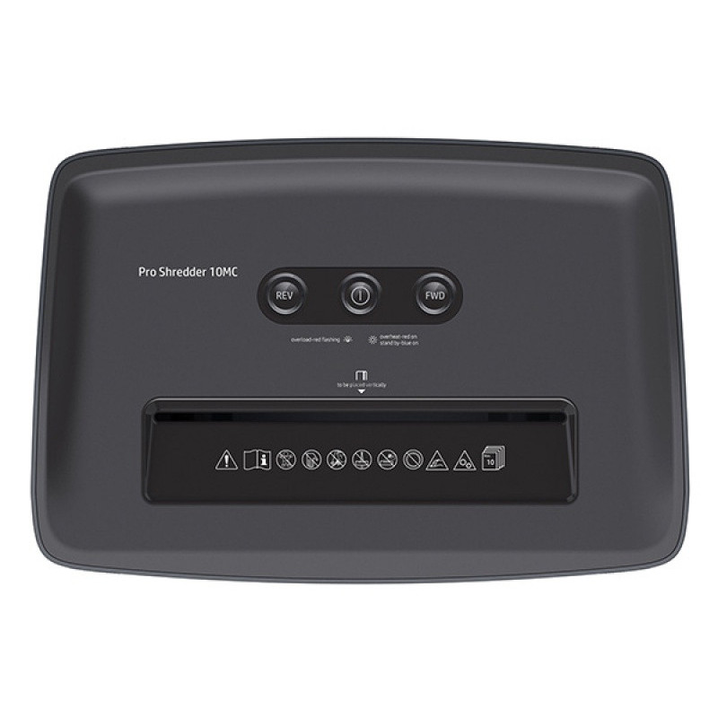 Niszczarka HP PRO SHREDDER 10MC, mikrościnki, P-5, 10 kart., 20l, ciemnoszara