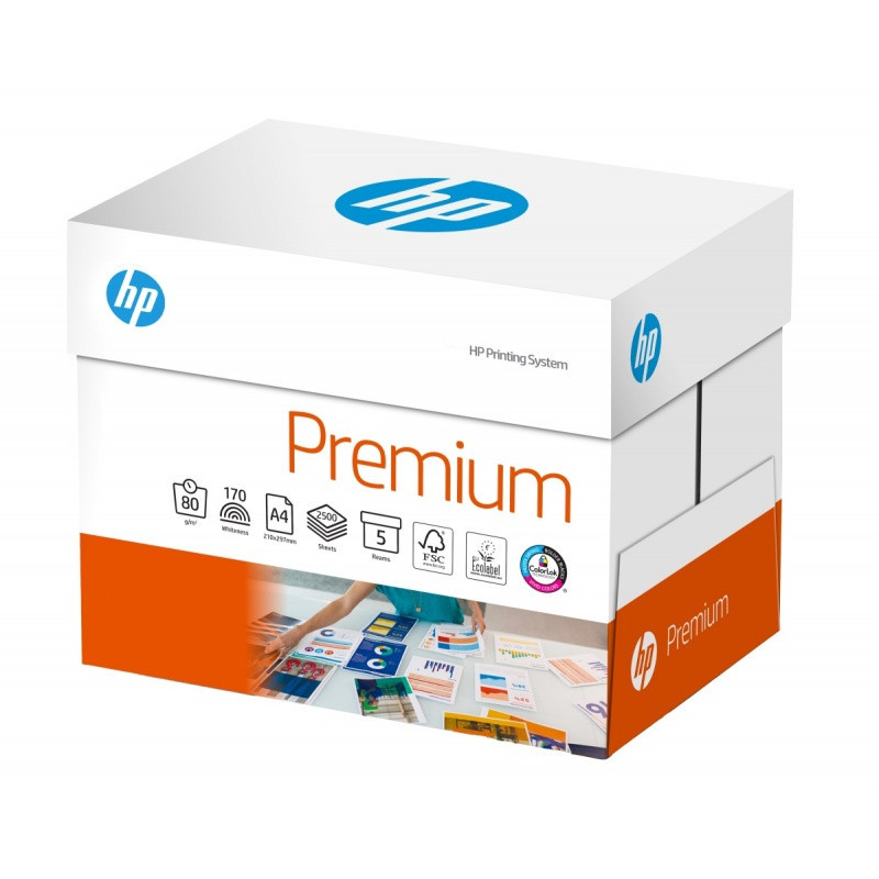 Papier ksero HP PREMIUM A4, klasa A, 80gsm, 500 ark.