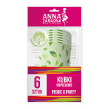 Kubki papierowe ANNA ZARADNA, 200 ml, 6 szt., mix kolorów