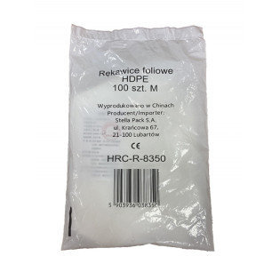 Rękawice foliowe STELLA, 100 szt., M, transparentne