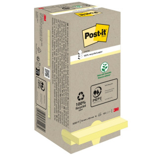 Bloczek samoprzylepny ekologiczny POST-IT® (R330-1T), Z-notes, 76x76mm, 16x100 kart., żółty