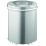 Kosz na śmieci, 15l, z pokrywą, metaliczny