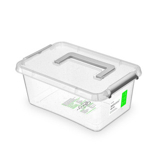 Pojemnik antybakteryjny MOXOM Antibacterial, z rączką, 4,5l, (290 x 200 x 120mm), transparentny