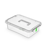 Pojemnik antybakteryjny MOXOM Antibacterial, z rączką, 8,5l, (390 x 290 x 110mm), transparentny