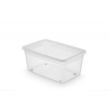 Pojemnik do przechowywania MOXOM Basestore Box, na kółkach, 40l, (580 x 390 x 250mm), transparentny