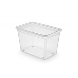 Pojemnik do przechowywania MOXOM Basestore Box, na kółkach, 60l, (580 x 390 x 350mm), transparentny