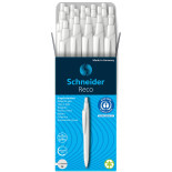Długopis automatyczny SCHNEIDER Reco biały, M, czarny