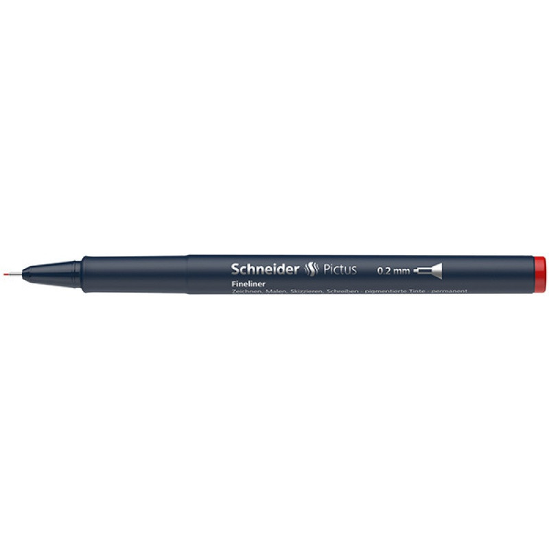 Cienkopis SCHNEIDER Pictus, 0,2 mm, czerwony