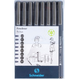 Zestaw cienkopisów SCHNEIDER Pictus, 8 szt., czarne, mix grubości