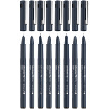 Zestaw cienkopisów SCHNEIDER Pictus, 8 szt., czarne, mix grubości