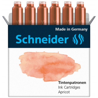 Naboje do piór SCHNEIDER, 6 szt., apricot / morelowy