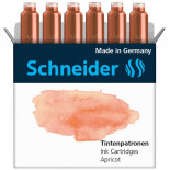Naboje do piór SCHNEIDER, 6 szt., apricot / morelowy