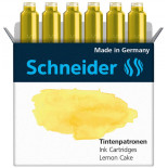 Naboje do piór SCHNEIDER, 6 szt., lemon cake / żółty