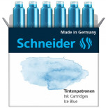 Naboje do piór SCHNEIDER, 6 szt., ice blue / błękitny