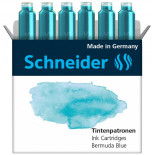 Naboje do piór SCHNEIDER, 6 szt., bermuda blue / morski