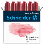 Naboje do piór SCHNEIDER, 6 szt., blush / ciemnoróżowy