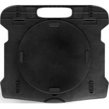 Podstawa pod laptopa z obrotowym podłożem Q-CONNECT, 25,5x28x2,2 cm, czarna