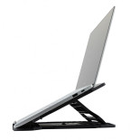 Podstawa pod laptopa z obrotowym podłożem Q-CONNECT, 25,5x28x2,2 cm, czarna