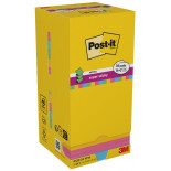 Karteczki samoprzylepne POST-IT® Super Sticky Z-Notes (R330-SS-VP16), 76x76mm, 90 kart./bloczek, 14+2 bloczki, mix kolorów