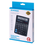 Kalkulator biurowy DONAU TECH, CI-SDC444S, 12-cyfr. wyświetlacz, wym. 190x143x40 mm, czarny