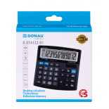 Kalkulator biurowy DONAU TECH, CI-CT555N, 12-cyfr. wyświetlacz, wym. 136x134x28 mm, czarny