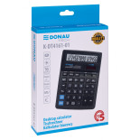 Kalkulator biurowy DONAU TECH, CI-SDC664S, 16-cyfr. wyświetlacz, wym. 190x143x40 mm, czarny