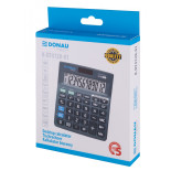Kalkulator biurowy DONAU TECH, 12-cyfr. wyświetlacz, wym. 140x122x30 mm, czarny