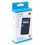 Kalkulator kieszonkowy DONAU TECH, CI-LC310NR, 8-cyfr. wyświetlacz, wym. 114x69x19 mm, czarny