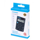 Kalkulator kieszonkowy DONAU TECH, CI-SLD200NR, 8-cyfr. wyświetlacz, wym. 97x60x10 mm, czarny