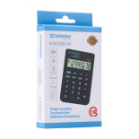Kalkulator kieszonkowy DONAU TECH, CI-SLD200NR, 8-cyfr. wyświetlacz, wym. 97x60x10 mm, czarny