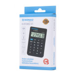 Kalkulator kieszonkowy DONAU TECH, CI-SLD200NR, 8-cyfr. wyświetlacz, wym. 97x60x10 mm, czarny