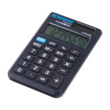 Kalkulator kieszonkowy DONAU TECH, CI-SLD200NR, 8-cyfr. wyświetlacz, wym. 97x60x10 mm, czarny