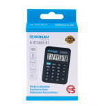 Kalkulator kieszonkowy DONAU TECH, CI-LC110NR, 8-cyfr. wyświetlacz, wym. 89x58x11 mm, czarny