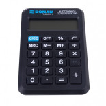 Kalkulator kieszonkowy DONAU TECH, CI-LC210NR, 8-cyfr. wyświetlacz, wym. 97x62x11 mm, czarny