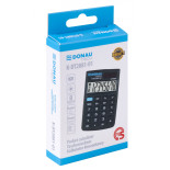 Kalkulator kieszonkowy DONAU TECH, CI-SLD100NR, 8-cyfr. wyświetlacz, wym. 90x60x11 mm, czarny