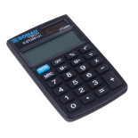 Kalkulator kieszonkowy DONAU TECH, CI-SLD100NR, 8-cyfr. wyświetlacz, wym. 90x60x11 mm, czarny