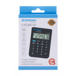 Kalkulator kieszonkowy DONAU TECH, CI-SLD100NR, 8-cyfr. wyświetlacz, wym. 90x60x11 mm, czarny