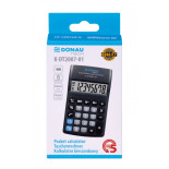 Kalkulator kieszonkowy DONAU TECH, 8-cyfr. wyświetlacz, wym. 116x68x18 mm, czarny