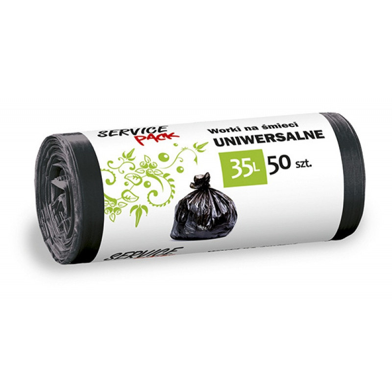 Worki na śmieci STELLA, HDLD, 35 l, 50 szt., czarne