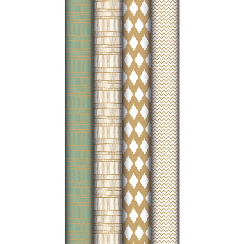 Papier prezentowy CLAIREFONTAINE RAW KRAFT INSTINCT, 70 g, 2x0,7 m, mix