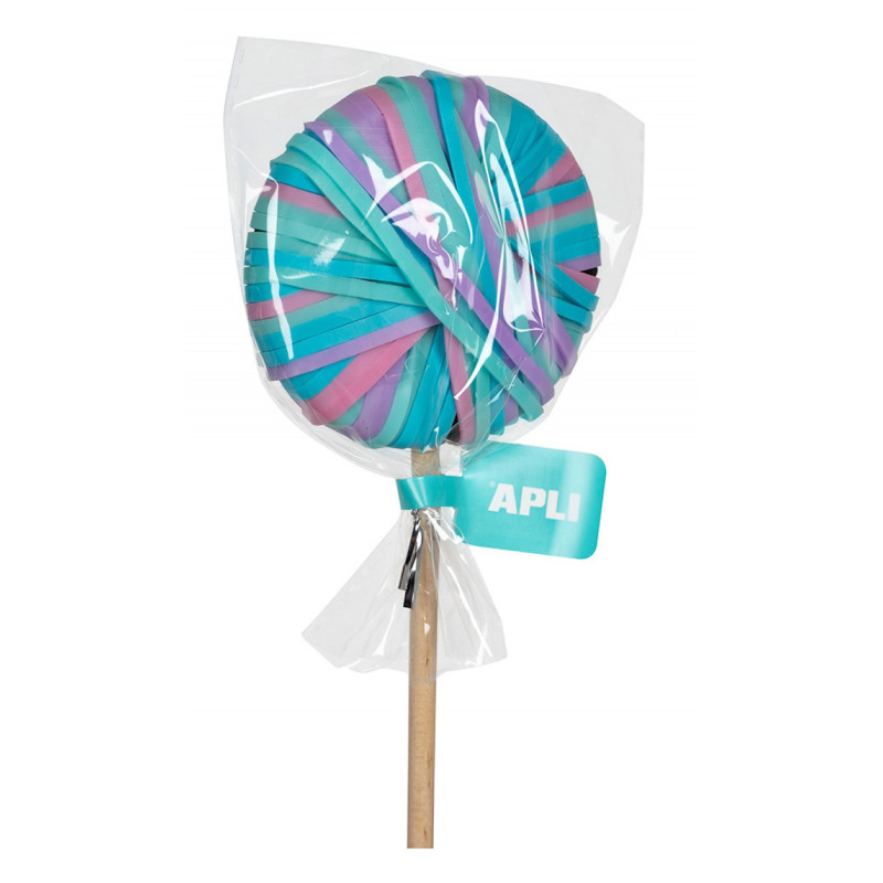 Gumki recepturki APLI Nordik, w kształcie lizaka, 20 g, mix kolorów pastel