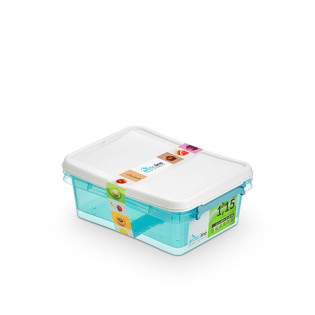 Zestaw pojemników MOXOM Arctic line box, prostokątne, 2x1,15l, niebieski transparentny