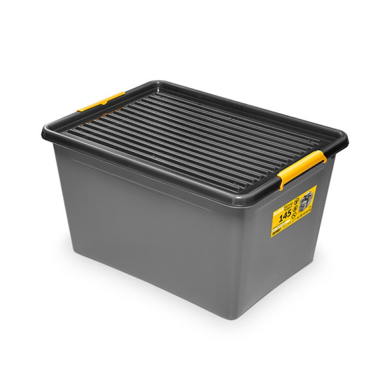 Pojemnik do przechowywania MOXOM Solidstore box, na kółkach, 145l, szary