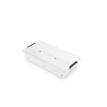 Pojemnik do przechowywania MOXOM Simple Box Bedroller, 35l, na kółkach, transparentny