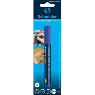 Marker permanentny SCHNEIDER Maxx 130, okrągły, 1-3mm, blister, niebieski